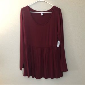 Old Navy Plus Peplum Luxe Top